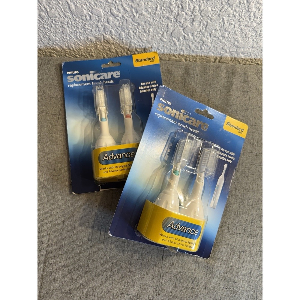 Philips SONICARE Advance Standard Replacement Tooth Brush Heads 2 Of 2 Pack Note
